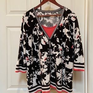 Cj banks 2x sweater with 3/4 sleeves